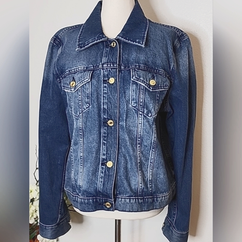 MICHAEL Michael Kors Denim Full Front Button Jean Jacket - XL